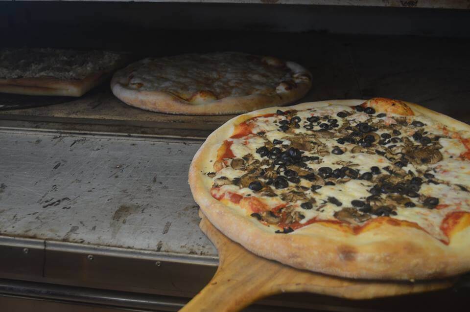 Veggie pizza at Sal's faily pizza