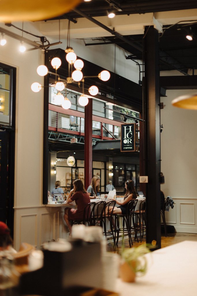 interior of coffee shop