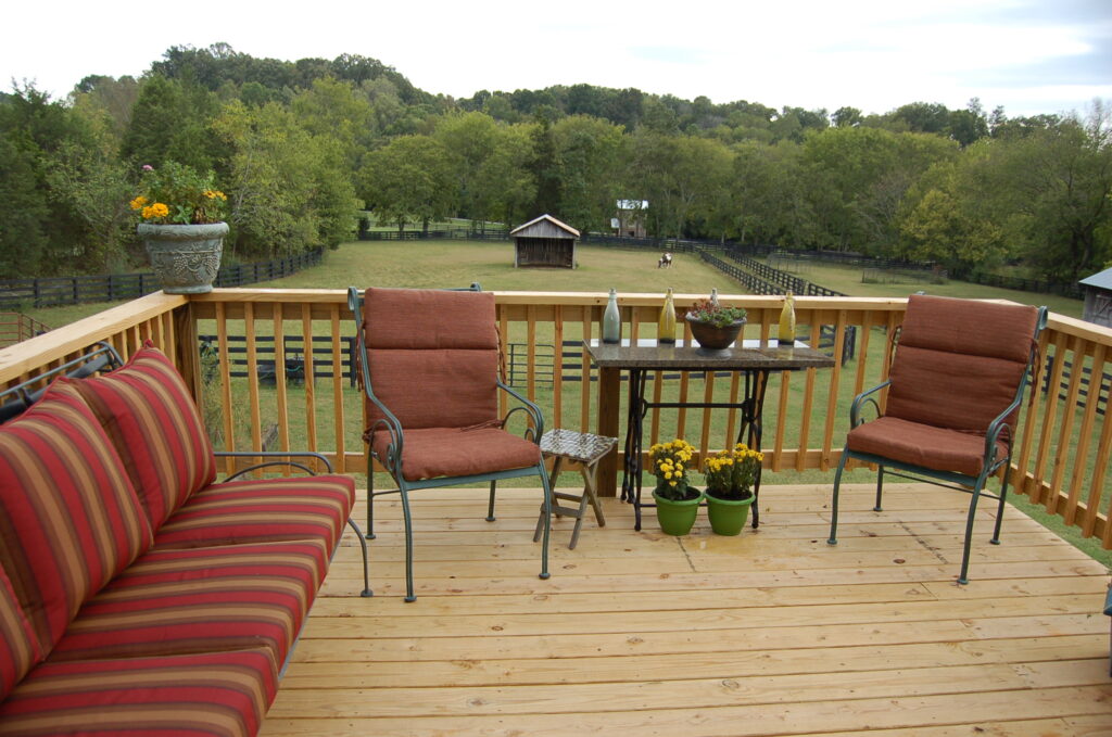 The view from the patio at Full Circle Farm Inn