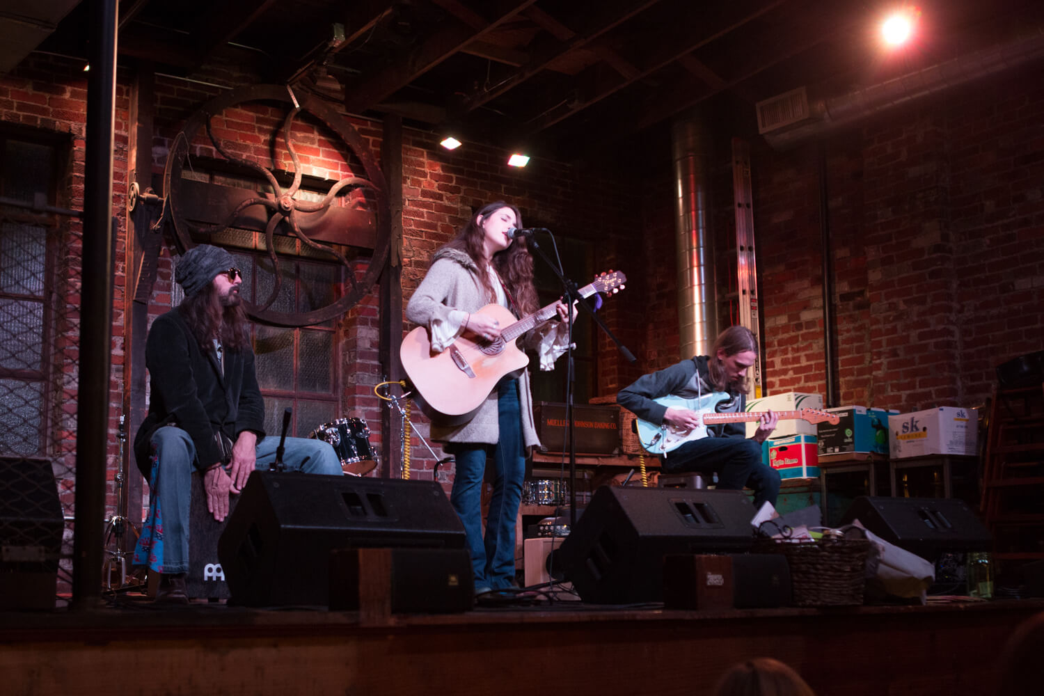 A band performing live music at Gray's on Main in downtown Franklin.
